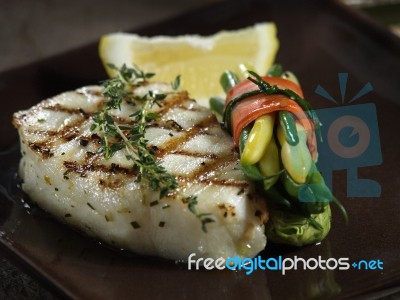 Grilled Fish Stock Photo