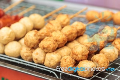 Grilled Meatballs Stock Photo