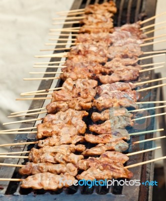 Grilled Pork Stock Photo