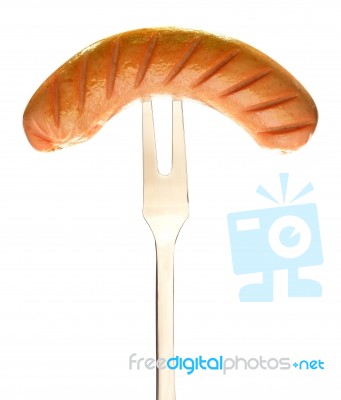 Grilled Sausage Stock Photo