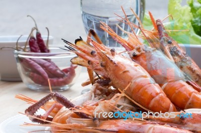 Grilled Shrimp Stock Photo