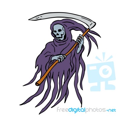 Grim Reaper Drawing Stock Image