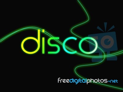 Groovy Disco Means Dancing Party And Music Stock Image