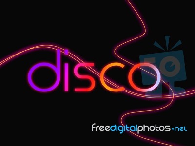 Groovy Disco Means Dancing Party And Music Stock Image