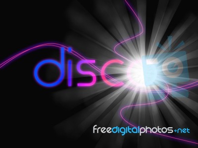 Groovy Disco Means Dancing Partying And Music Stock Image