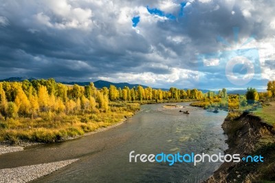 Gros Ventre River Stock Photo