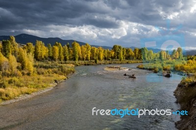 Gros Ventre River Stock Photo