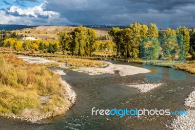 Gros Ventre River Stock Photo