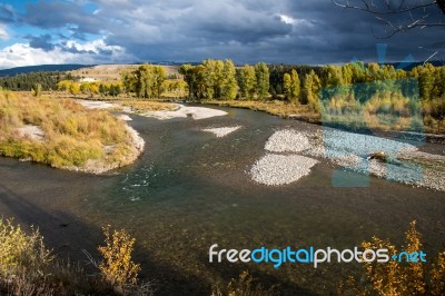 Gros Ventre River Stock Photo