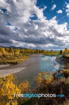 Gros Ventre River Stock Photo