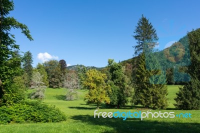 Grounds Of The Imperial Kaiservilla In Bad Ischl Stock Photo