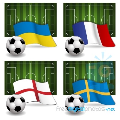 Group D Of 2012 Europe Soccer Stock Image