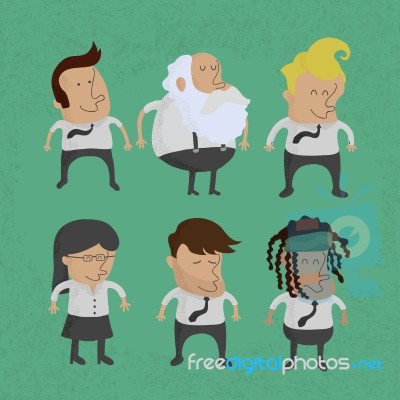 Group Of Business Men Charactor, Women Stock Image