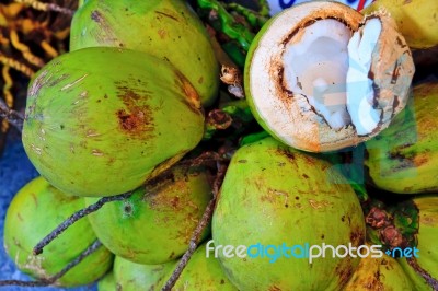 Group Of Coconuts Stock Photo