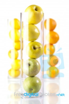 Group Of Fruit: Appless, Oranges, Lemons Stock Photo