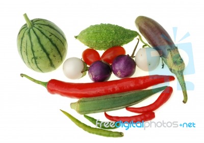 Group Of Raw Vegetable Stock Photo