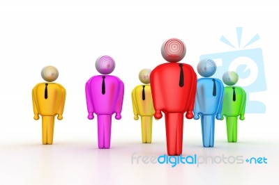 Group Of Stylized Coloured People Stock Image