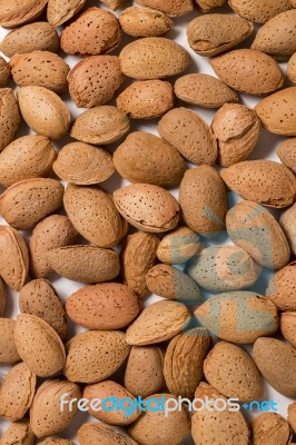 Group Of Sweet Almonds Stock Photo