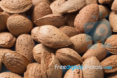 Group Of Sweet Almonds Stock Photo