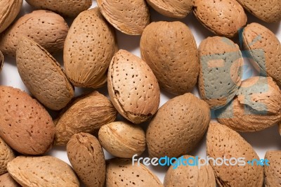 Group Of Sweet Almonds Stock Photo