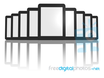 Group Of Tablet Computers Stock Image