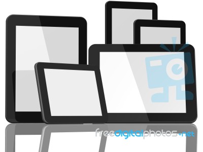 Group Of Tablet Computers Stock Image