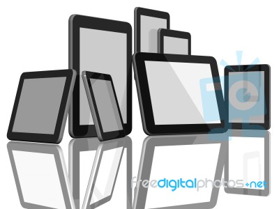 Group Of Tablet Computers Stock Image