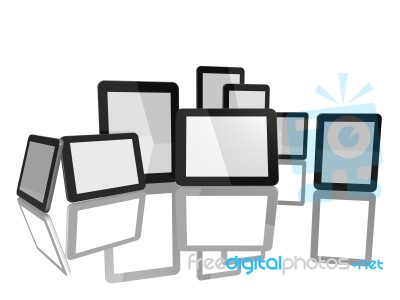 Group Of Tablet Computers Stock Image