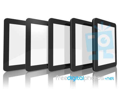 Group Of Tablet Computers Stock Image