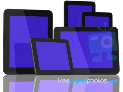 Group Of Tablet Computers Stock Image