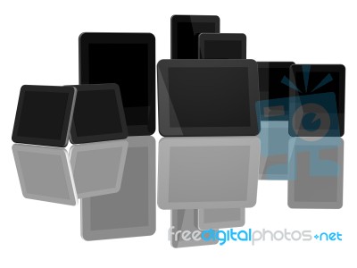 Group Of Tablet Computers Stock Image