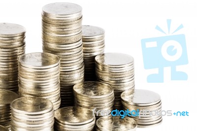 Group Of Thai Coins Stock Photo