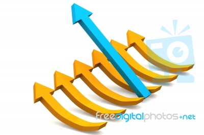 Growing Arrows Stock Image