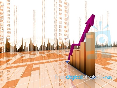 Growing Business Chart Stock Image