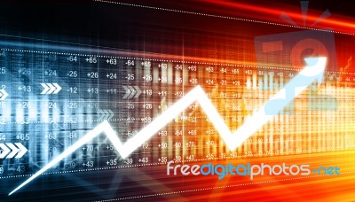 Growing Business Graph Stock Image