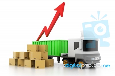 Growing Cargo Transportation Stock Image