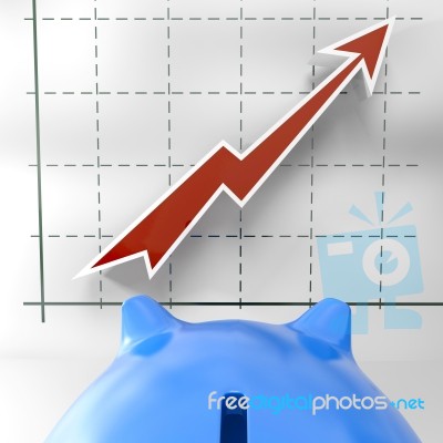 Growing Chart Shows Business Success Stock Image