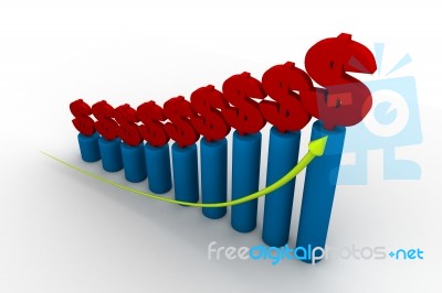 growing Financial Graph Stock Image