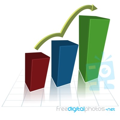 Growing Graph Stock Image