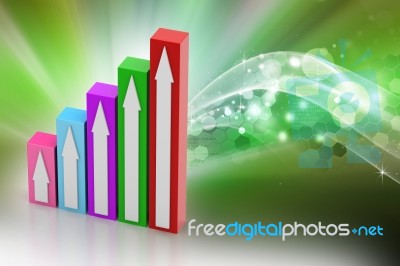 Growing Graph Stock Image