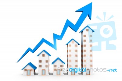 Growing Home Sales Stock Image