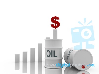 Growing Oil Chart Stock Image