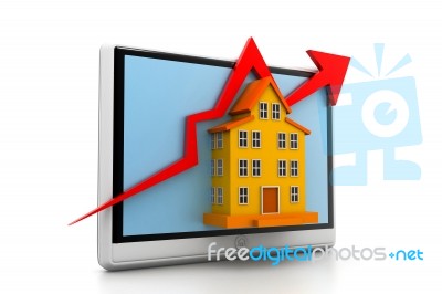 Growing Real Estate Chart Stock Image