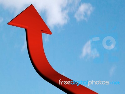 Growing Red Arrow Stock Image