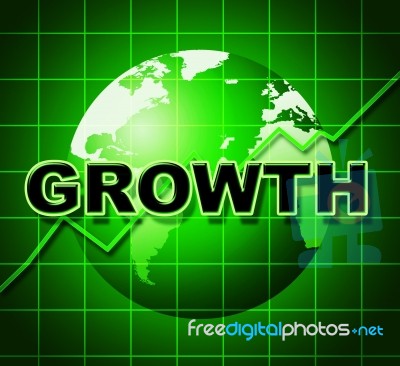 Growth Graph Means Financial Expansion And Forecast Stock Image