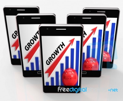 Growth Graph Means Financial Increase Or Gain Stock Image