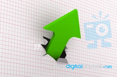 Growth Green Arrow Stock Image