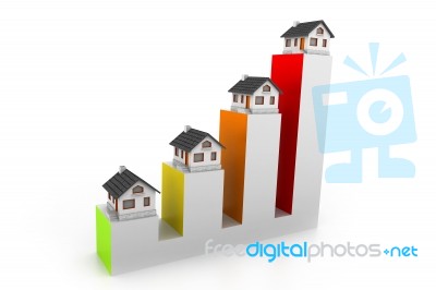 Growth In Real Estate Graph Stock Image