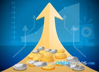 Growth Market Chart Stock Image