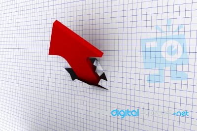 Growth Red Arrow Stock Image